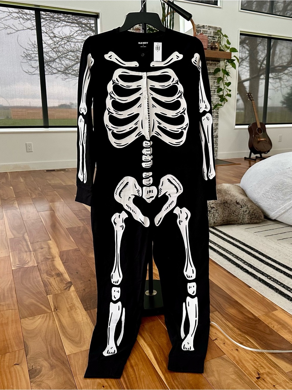 NWT! Old Navy Skeleton Button-Up One-Piece